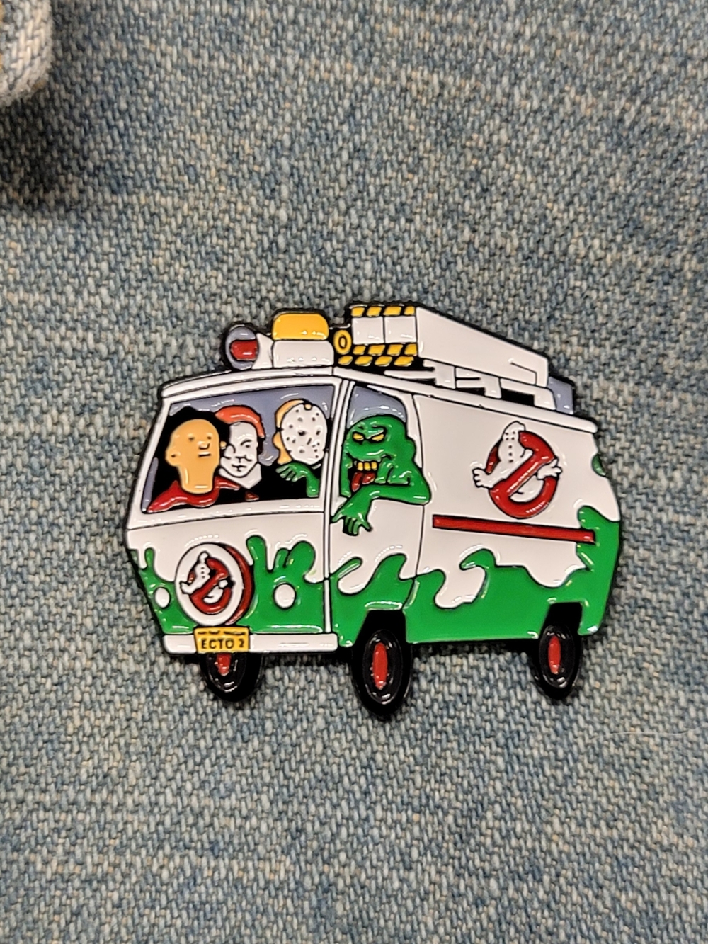 Ghostbusters Ecto Van Enamel Pin - White & Green, HORROR Mash UP!